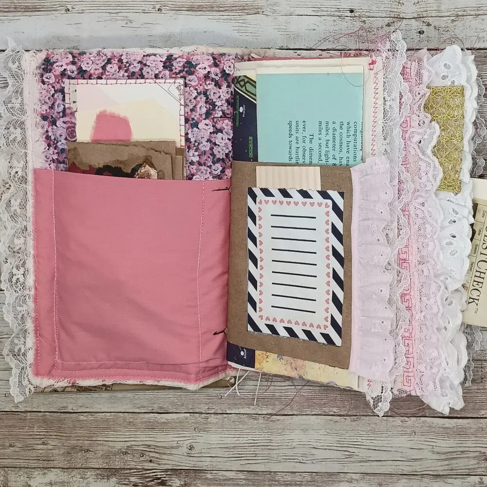 Pink Embellished Junk Journal: Flowers, Birds and Butterflies (Benevolent)